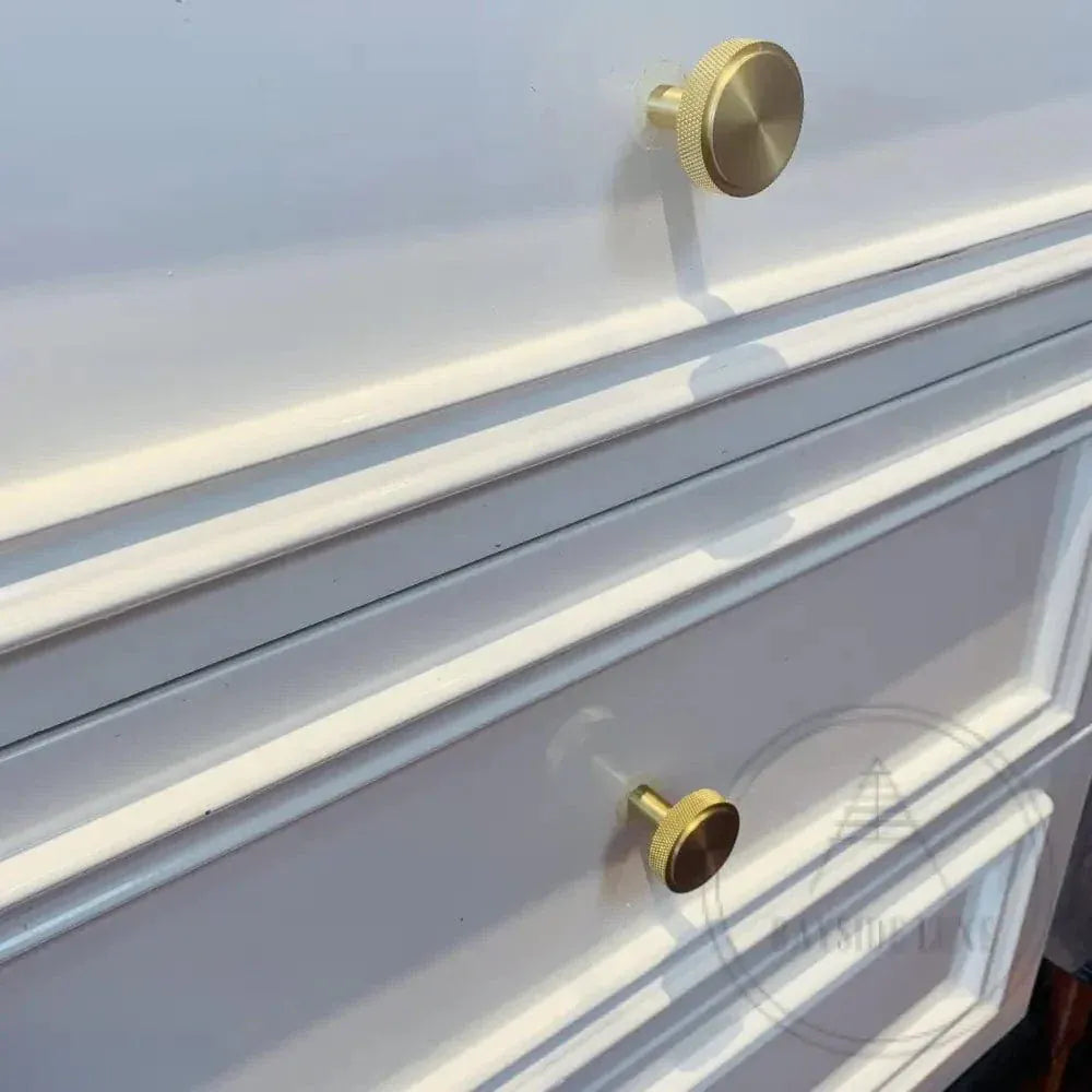 Cabinet Knobs & Handles 35 x 33mm / Brass / Solid Brass Bayside Luxe - The Brighton Range - Satin Brass Knob