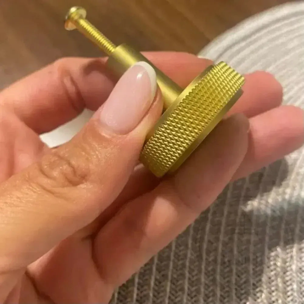 Cabinet Knobs & Handles 35 x 33mm / Brass / Solid Brass Bayside Luxe - The Brighton Range - Satin Brass Knob