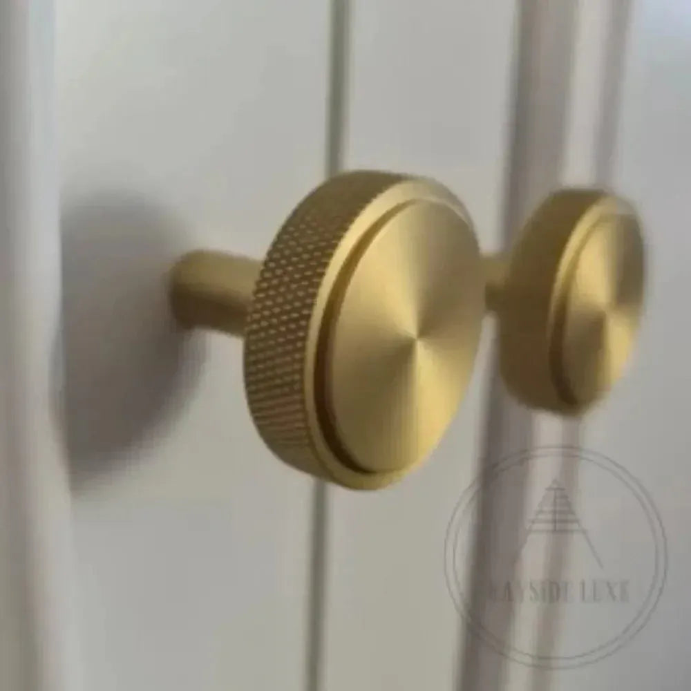 Cabinet Knobs & Handles 35 x 33mm / Brass / Solid Brass Bayside Luxe - The Brighton Range - Satin Brass Knob