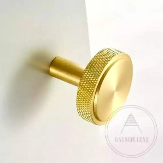 Cabinet Knobs & Handles 35 x 33mm / Brass / Solid Brass Bayside Luxe - The Brighton Range - Satin Brass Knob