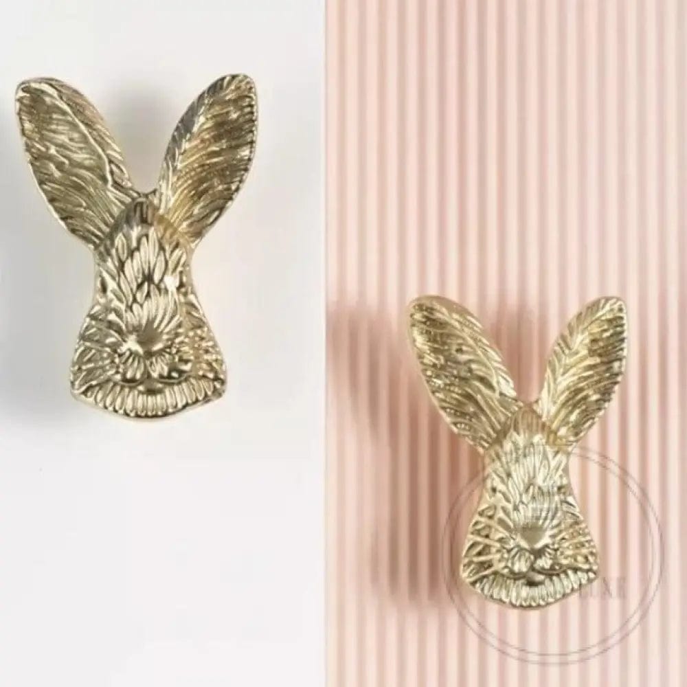 Cabinet Knobs & Handles 36 x 46mm / Brass / Solid Brass Bayside Luxe - Rabbit Design Drawer pull