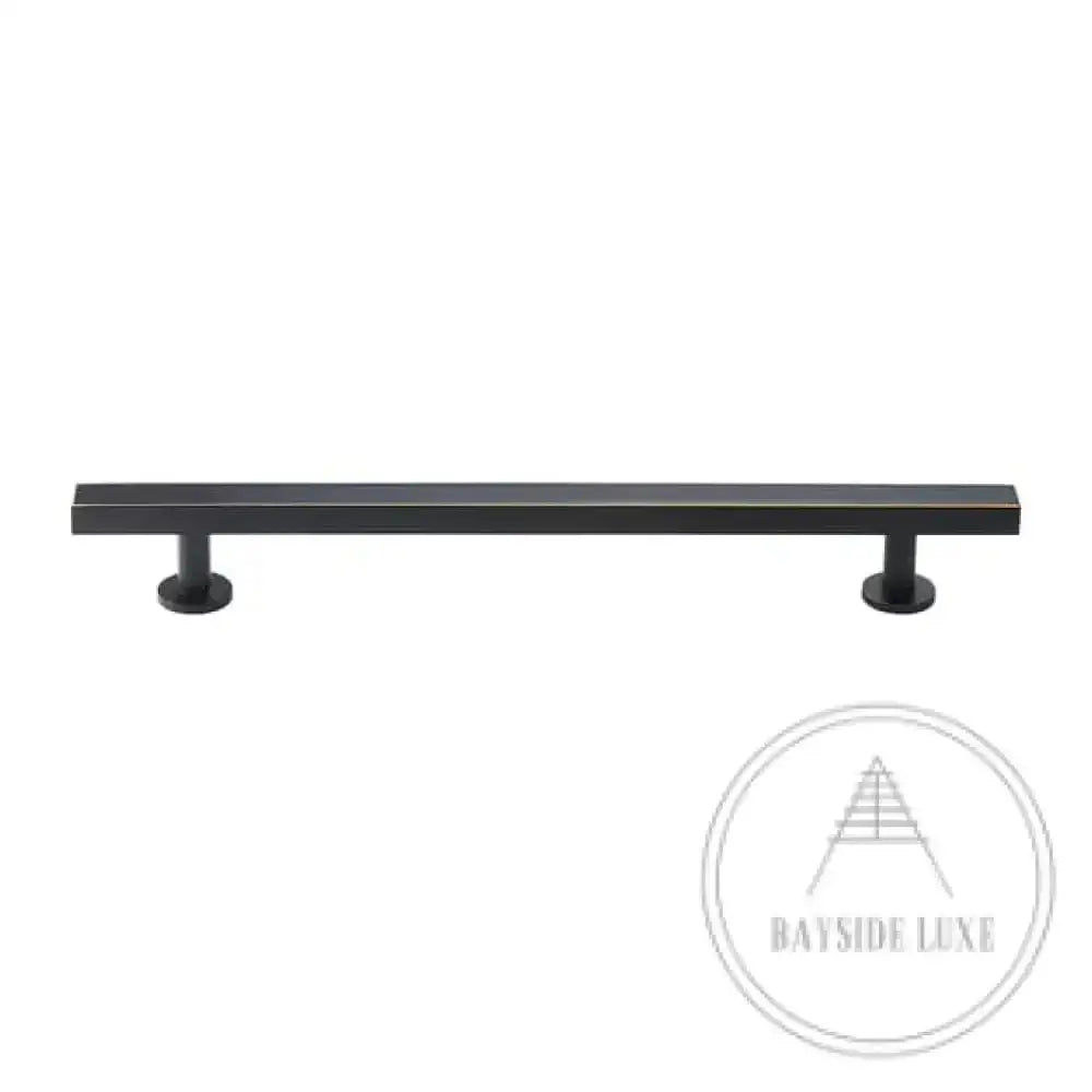 Cabinet Knobs & Handles 380 x 28mm (HS320) / Black / Solid Brass Bayside Luxe - Bellevue Brass Cabinetry Handles