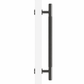 Cabinet Knobs & Handles 450mm (HS384) / Black / Solid Brass Bayside Luxe - Toorak Linear Knurled Black Single Door Handle
