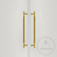 Cabinet Knobs & Handles 450mm (HS384) / Brass / Solid Brass Bayside Luxe - Toorak Linear Knurled Satin Brass Double Door Handle