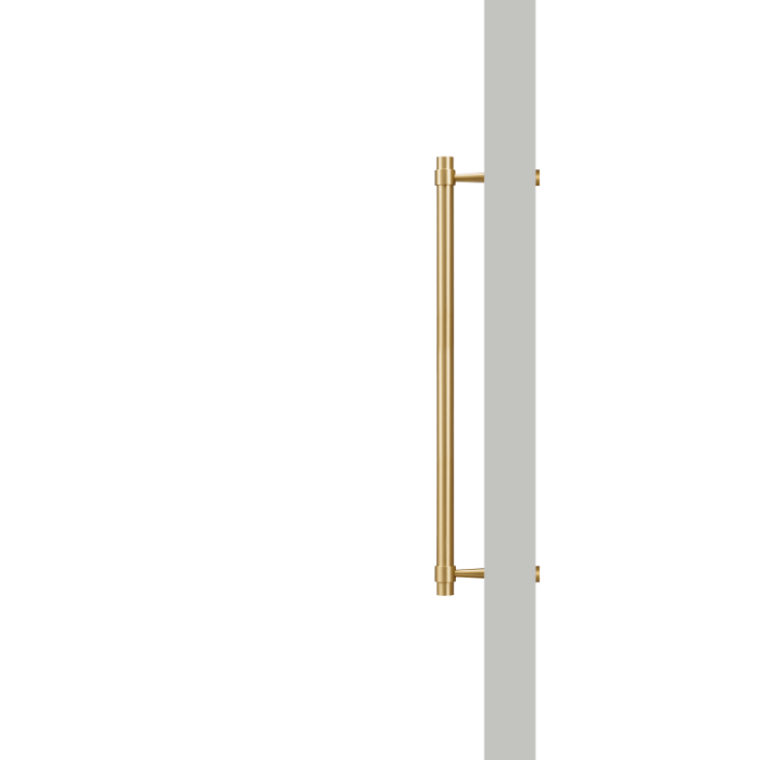 Cabinet Knobs & Handles 450mm (HS385) / Satin Brass / Solid Brass Bayside Luxe - Albert Park Single Sided Satin Brass Door Pull