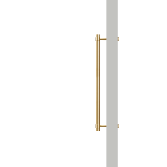 Cabinet Knobs & Handles 450mm (HS385) / Satin Brass / Solid Brass Bayside Luxe - Albert Park Single Sided Satin Brass Door Pull