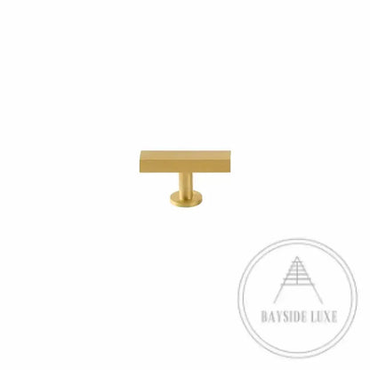 Cabinet Knobs & Handles 50 x 28mm T Bar / Brass / Solid Brass Bayside Luxe - Bellevue Brass T Bar Cabinetry Handles