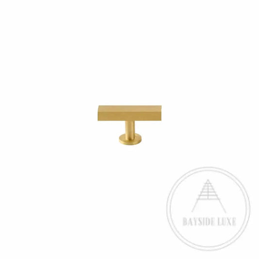 Cabinet Knobs & Handles 50 x 28mm T Bar / Brass / Solid Brass Bayside Luxe - Bellevue Brass T Bar Cabinetry Handles