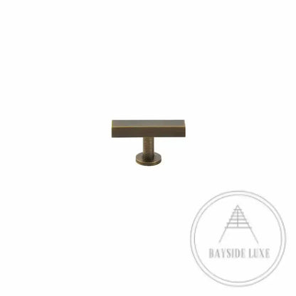 Cabinet Knobs & Handles 50 x 28mm T Bar / Bronze / Solid Brass Bayside Luxe - Bellevue Brass Cabinetry Handles