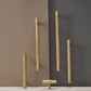 Cabinet Knobs & Handles 50 x 32mm T Bar / Brass / Solid Brass Bayside Luxe - Mount Eliza Gold Brass Knurled T Bar Handles