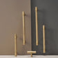 Cabinet Knobs & Handles 50 x 32mm T Bar / Brass / Solid Brass Bayside Luxe - Mount Eliza Gold Brass Knurled T Bar Handles