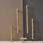 Cabinet Knobs & Handles 50 x 32mm T Bar / Brass / Solid Brass Bayside Luxe - Mount Eliza Satin Brass Brass Knurled T Bar Handles