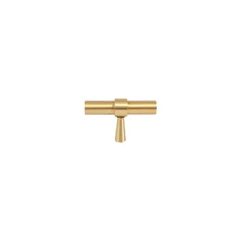 Cabinet Knobs & Handles 50 x 32mm T Bar / Satin Brass / Solid Brass Bayside Luxe - Albert Park - Brass Shaker Handles