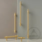 Cabinet Knobs & Handles 50 x 32mm T Bar / Satin Brass / Solid Brass Bayside Luxe - Albert Park - Brass Shaker T Bar Handle