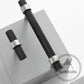 Cabinet Knobs & Handles 50 x 34mm T Bar / Black and Nickel / Solid Brass Bayside Luxe - Mount Eliza Black and Nickel Knurled T Bar Handle