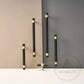 Cabinet Knobs & Handles 50 x 34mm T Bar / Black and Satin Brass / Solid Brass Bayside Luxe - Mount Eliza Black and Satin Brass Knurled T Bar Handle