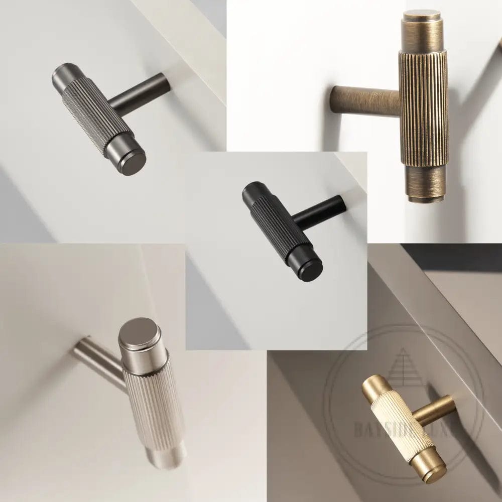 Cabinet Knobs & Handles 54.5 x 36mm T Bar / Brass / Solid Brass Bayside Luxe - Toorak Brass T Bar Handles