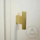 Cabinet Knobs & Handles 54 x 31mm T Bar / Satin Brass / Solid Brass Bayside Luxe - Camberwell Knurled Satin Brass T Bar handle