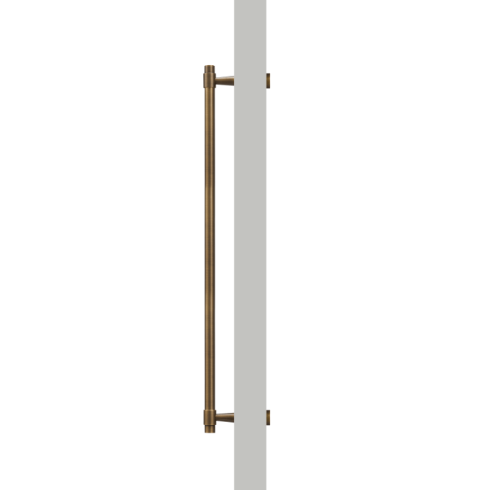 Cabinet Knobs & Handles 600mm / Antique Brass / Solid Brass Bayside Luxe - Albert Park Single Sided Antique Brass Door Pull