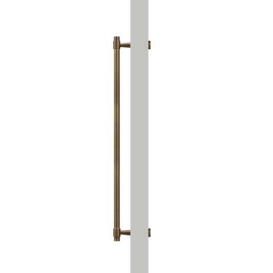 Cabinet Knobs & Handles 600mm / Antique Brass / Solid Brass Bayside Luxe - Albert Park Single Sided Antique Brass Door Pull