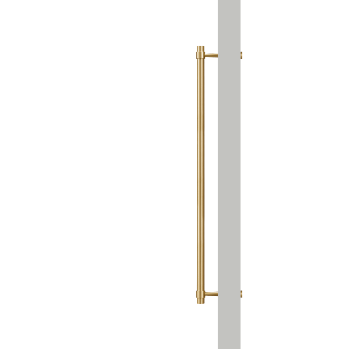 Cabinet Knobs & Handles 600mmm (HS534) / Satin Brass / Solid Brass Bayside Luxe - Albert Park Single Sided Satin Brass Door Pull