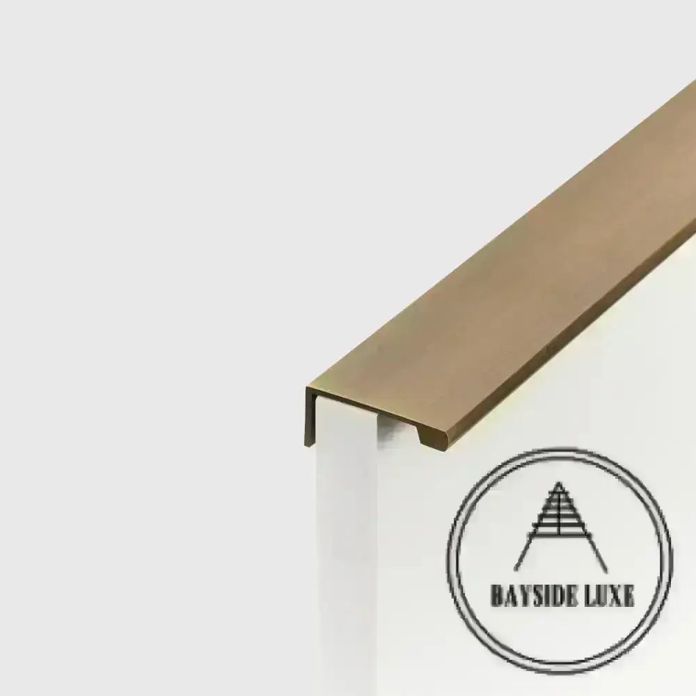 Cabinet Knobs & Handles 80mm (HS64) Bayside Luxe - The Clovelly Solid Antique Brass Lip Pull