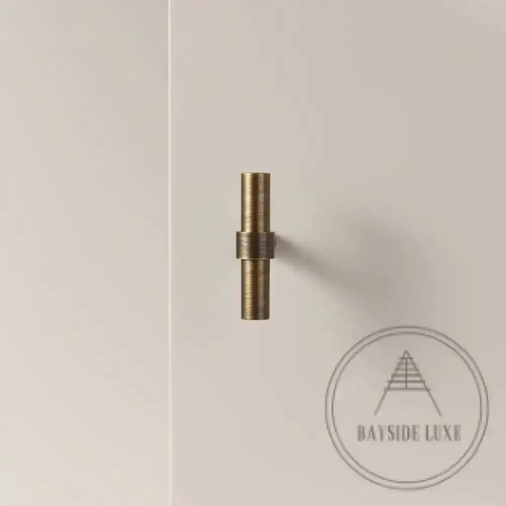Cabinet Knobs & Handles Bayside Luxe - Albert Park Antique Brass Shaker Cabinetry Handles
