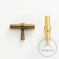 Cabinet Knobs & Handles Bayside Luxe - Albert Park Antique Brass Shaker Cabinetry Handles