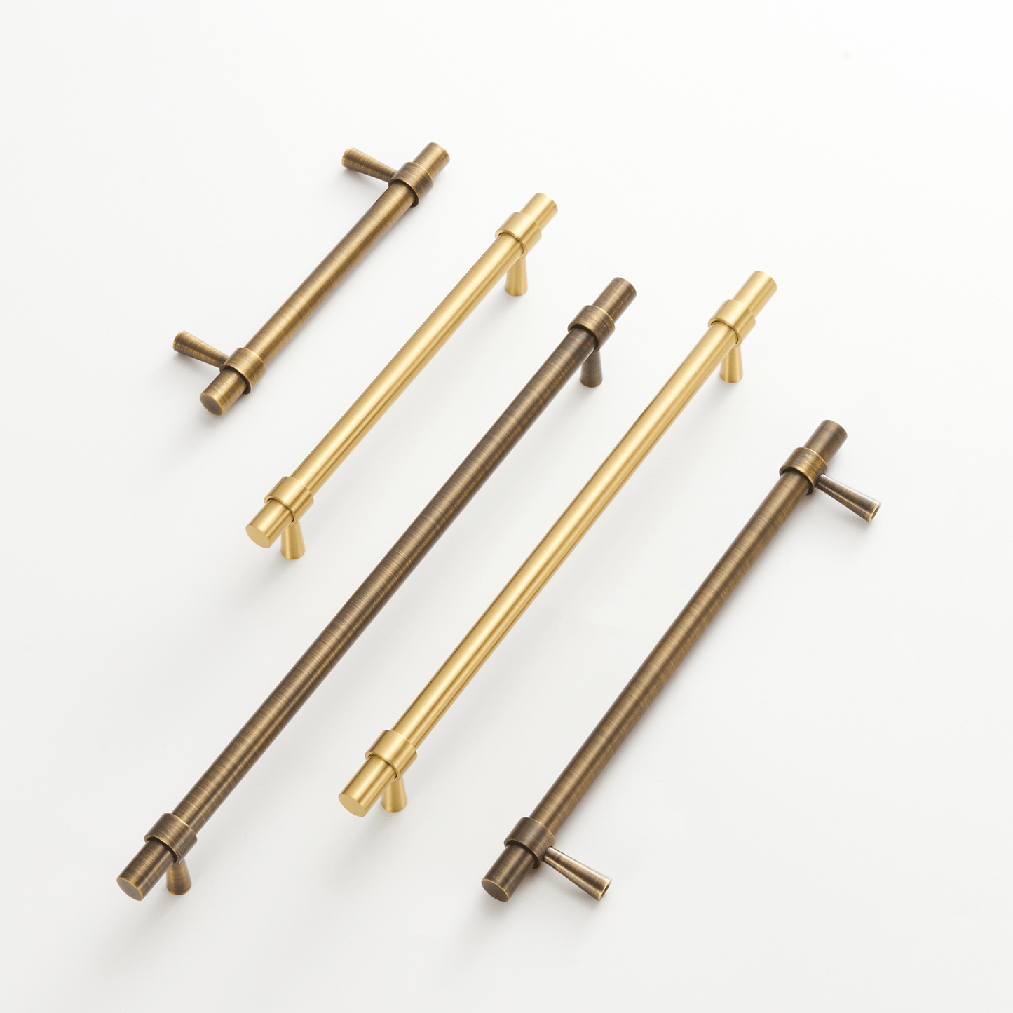 Cabinet Knobs & Handles Bayside Luxe - Albert Park Antique Brass Shaker Cabinetry Handles