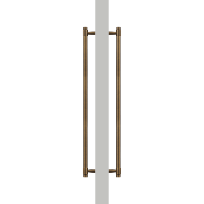 Cabinet Knobs & Handles Bayside Luxe - Albert Park Double Sided Antique Brass Door Pull