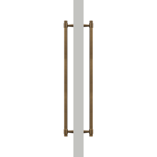 Cabinet Knobs & Handles Bayside Luxe - Albert Park Double Sided Antique Brass Door Pull