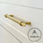 Cabinet Knobs & Handles Bayside Luxe - Albert Park Satin Brass Shaker Cabinetry Handles