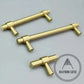 Cabinet Knobs & Handles Bayside Luxe - Albert Park Satin Brass Shaker Cabinetry Handles