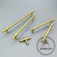 Cabinet Knobs & Handles Bayside Luxe - Albert Park Satin Brass Shaker Cabinetry Handles