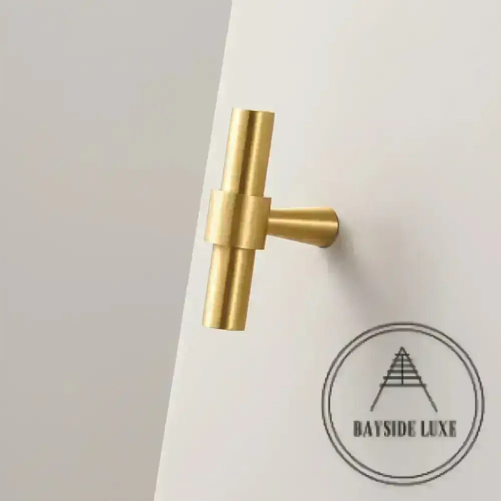 Cabinet Knobs & Handles Bayside Luxe - Albert Park Satin Brass Shaker Cabinetry Handles
