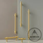 Cabinet Knobs & Handles Bayside Luxe - Albert Park Satin Brass Shaker Cabinetry Handles