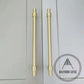 Cabinet Knobs & Handles Bayside Luxe - Albert Park Satin Brass Shaker Cabinetry Handles