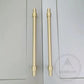 Cabinet Knobs & Handles Bayside Luxe - Albert Park Satin Brass Shaker Cabinetry Handles