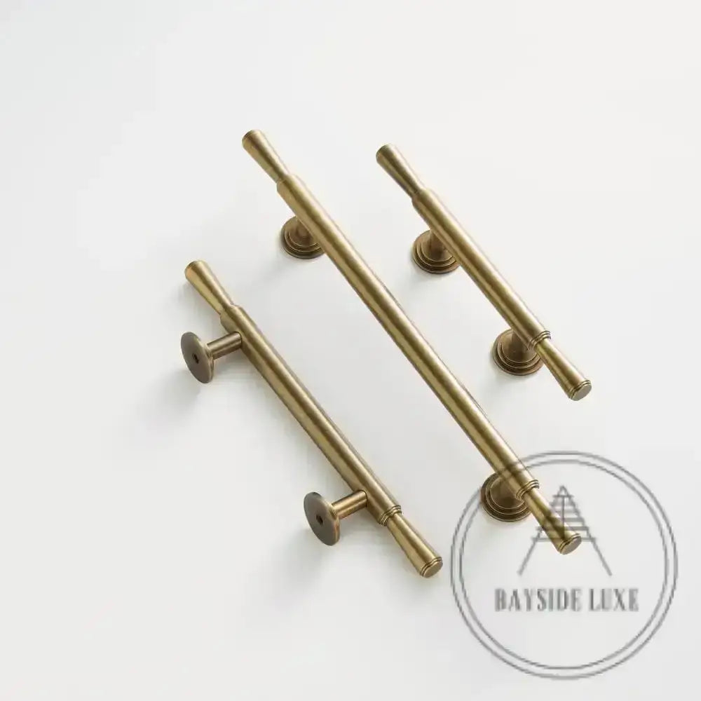 Cabinet Knobs & Handles Bayside Luxe - Anglesea Antique Brass Cabinetry Handles