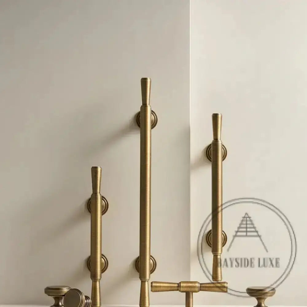 Cabinet Knobs & Handles Bayside Luxe - Anglesea Antique Brass Cabinetry Handles