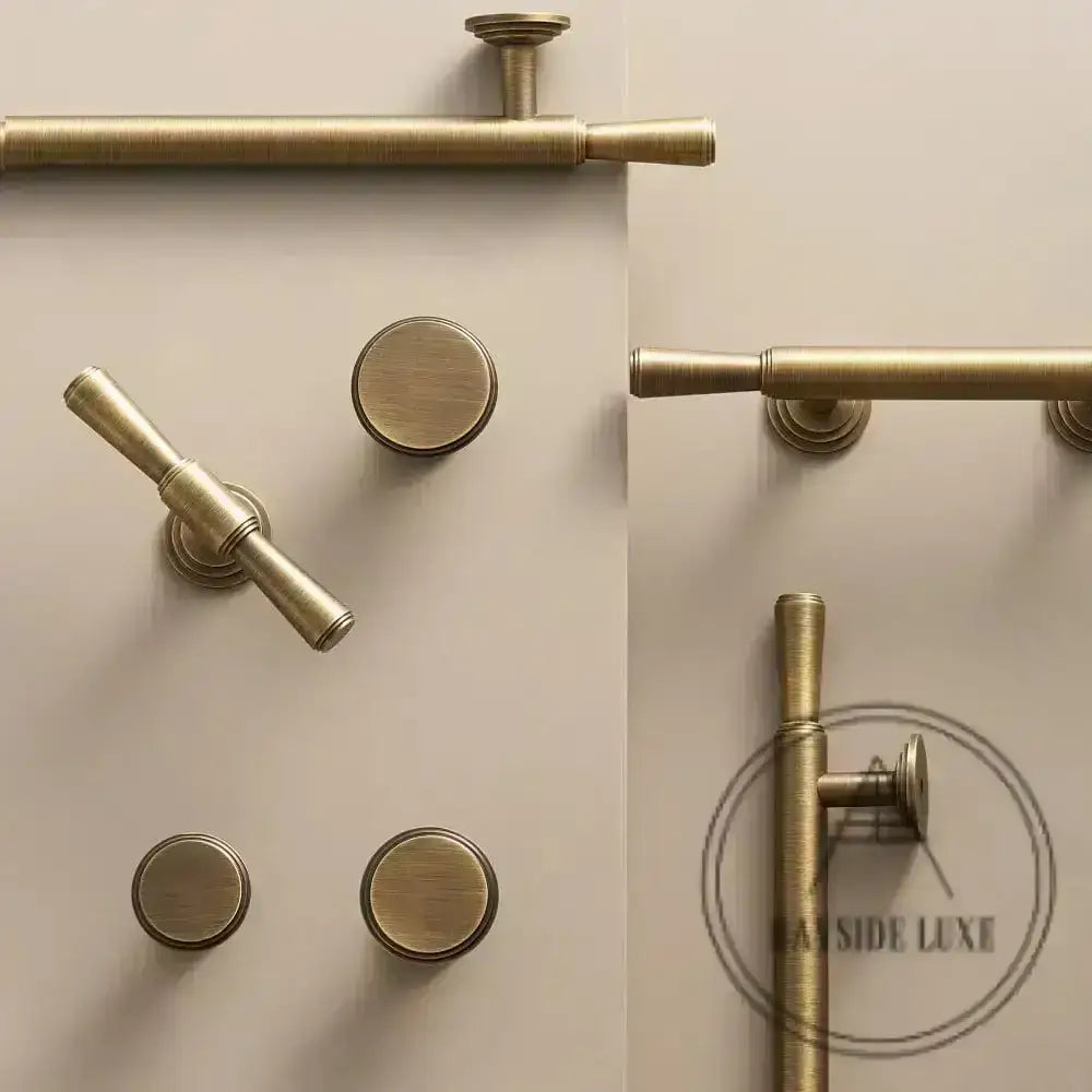 Cabinet Knobs & Handles Bayside Luxe - Anglesea Antique Brass Cabinetry Handles
