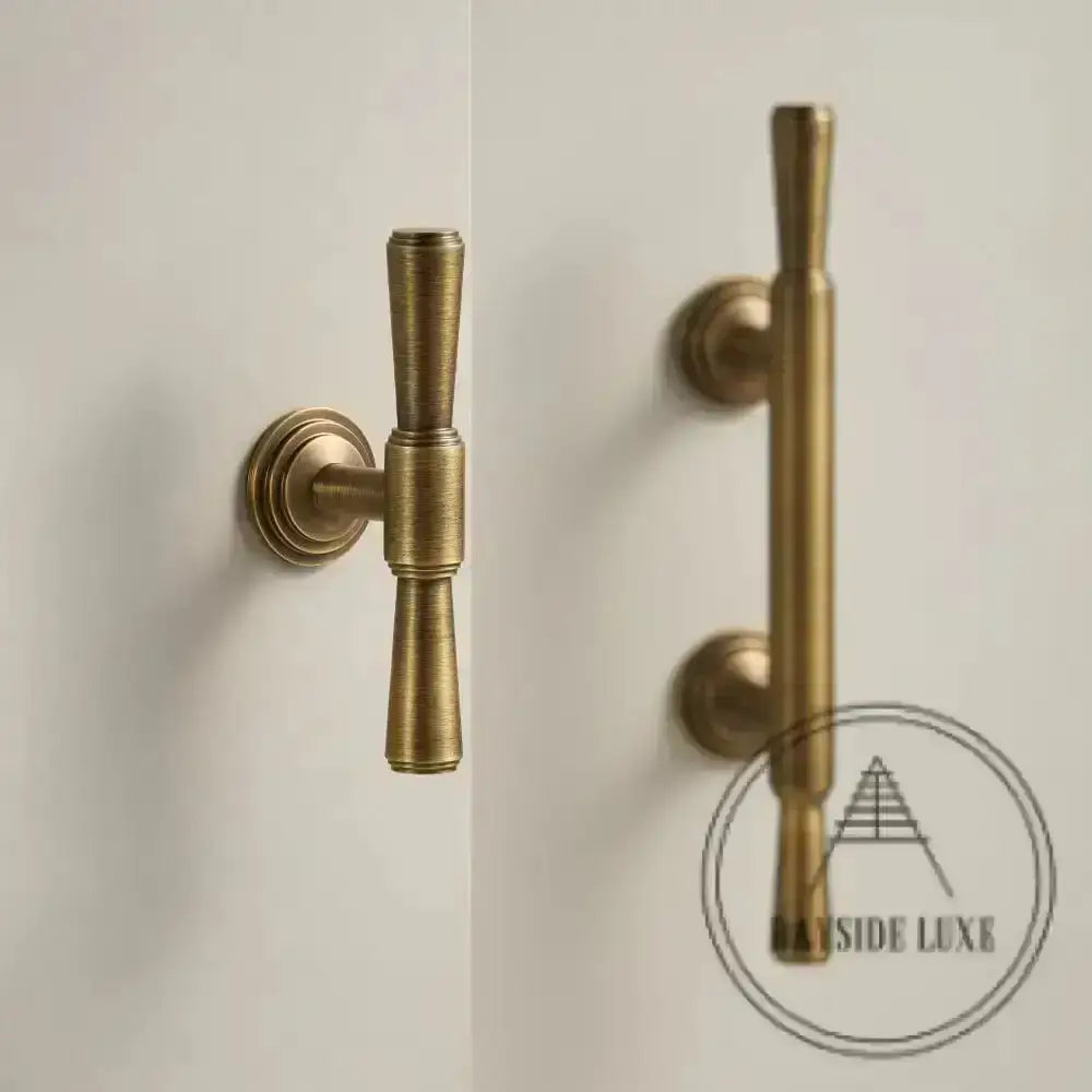 Cabinet Knobs & Handles Bayside Luxe - Anglesea Antique Brass Cabinetry Handles