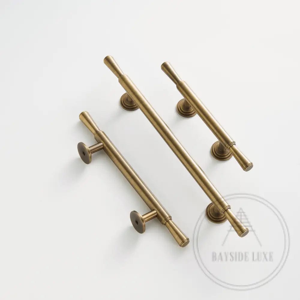 Cabinet Knobs & Handles Bayside Luxe - Anglesea Antique Brass Cabinetry Handles