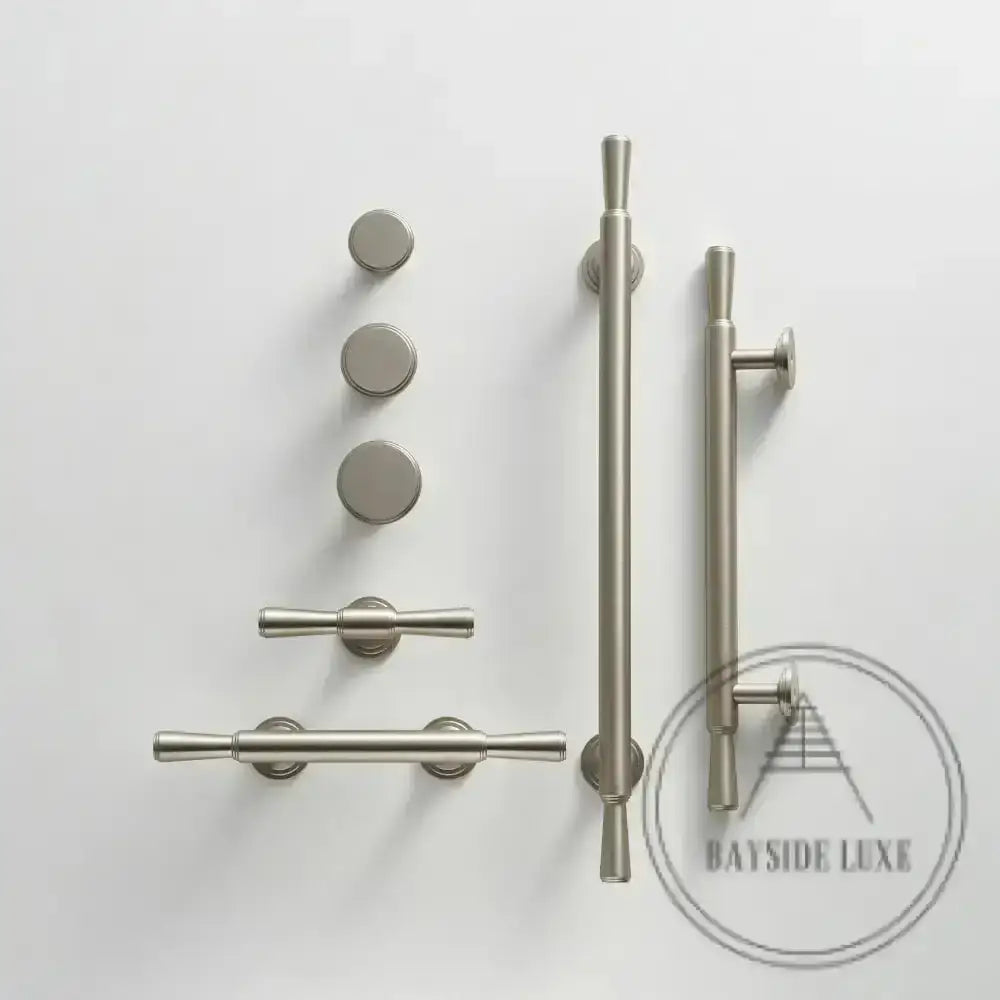 Cabinet Knobs & Handles Bayside Luxe - Anglesea Brushed Nickel Cabinetry Handles