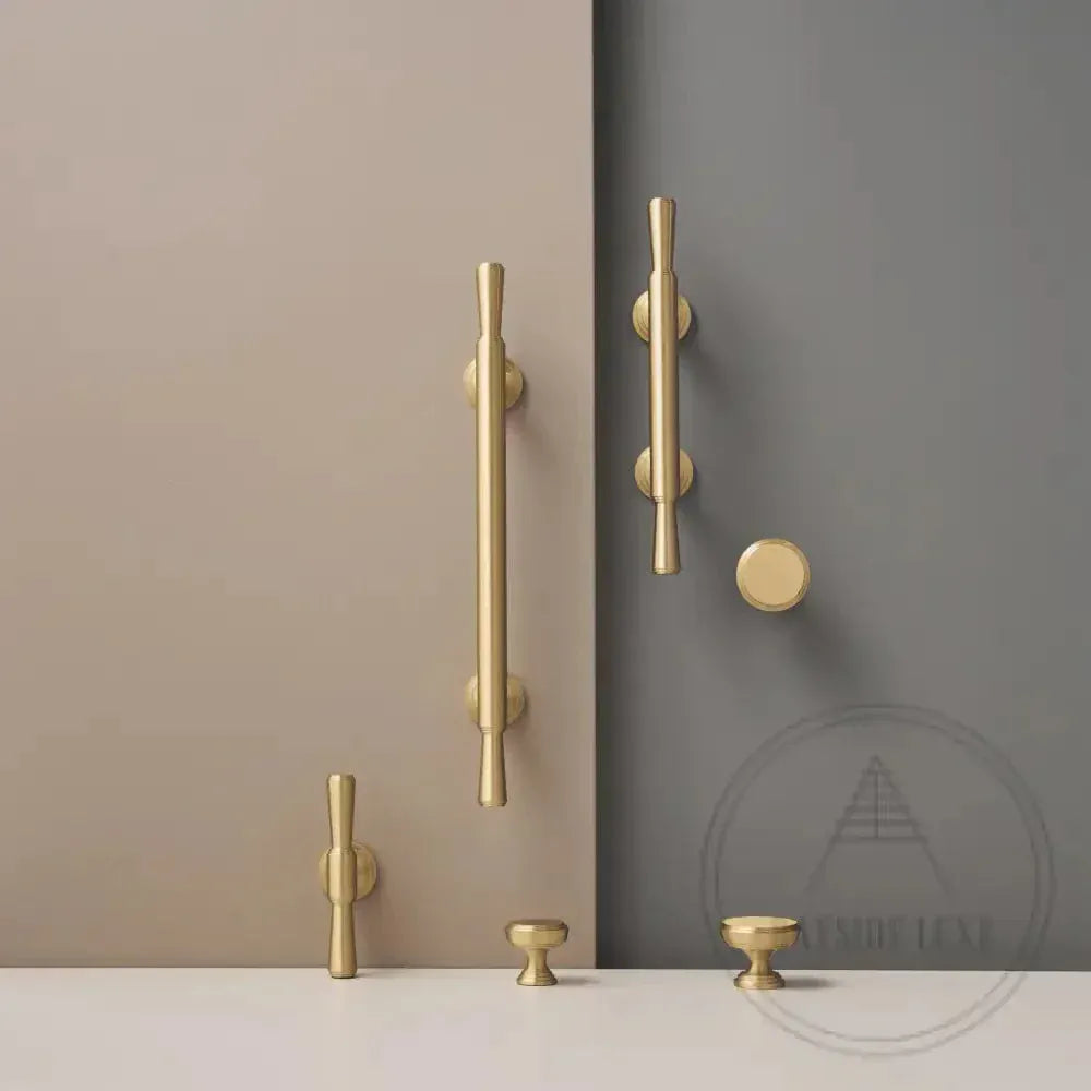Cabinet Knobs & Handles Bayside Luxe - Anglesea Satin Brass Cabinetry Handles