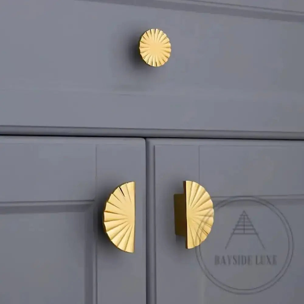 Cabinet Knobs & Handles Bayside Luxe - Berry Half Fan Knobs