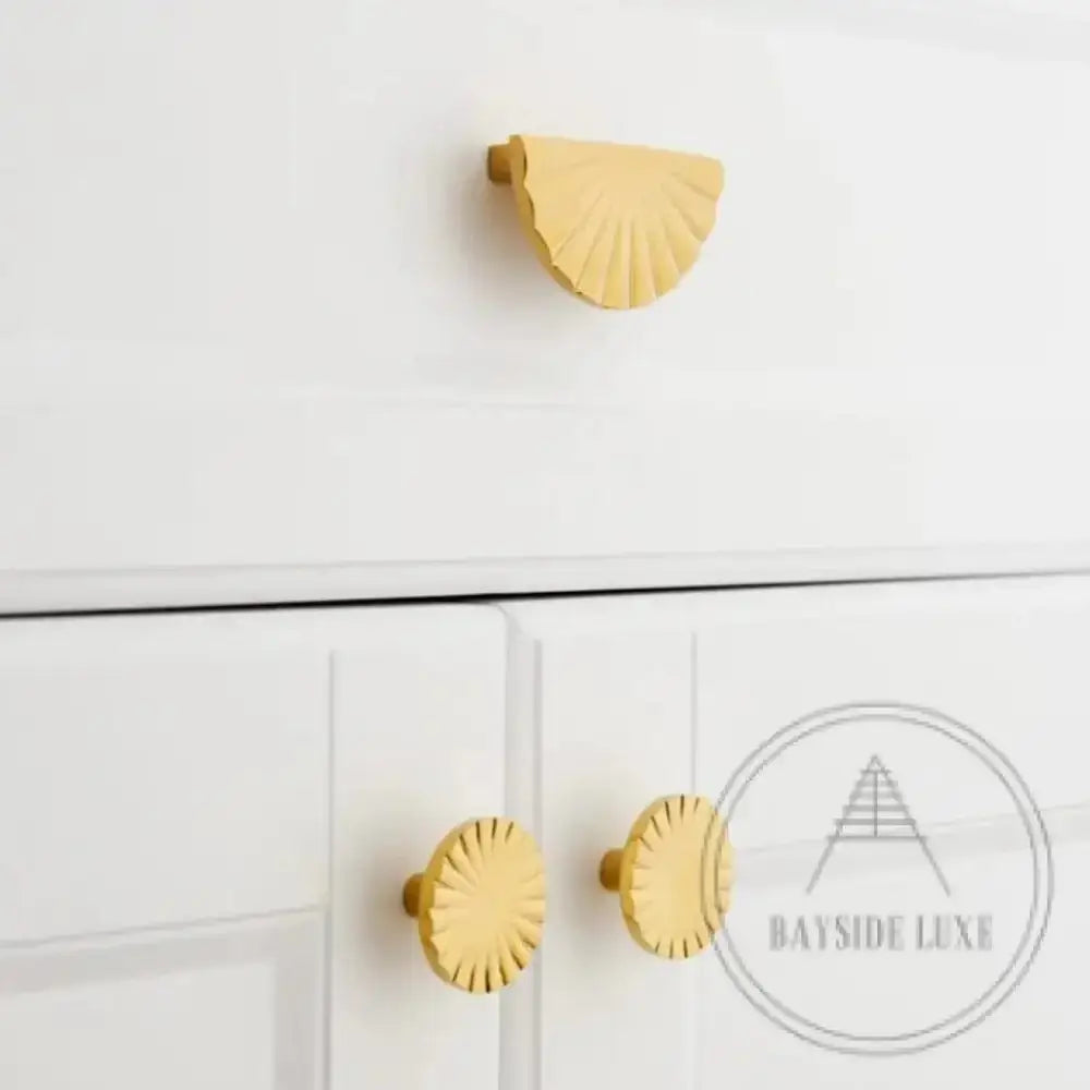 Cabinet Knobs & Handles Bayside Luxe - Berry Half Fan Knobs
