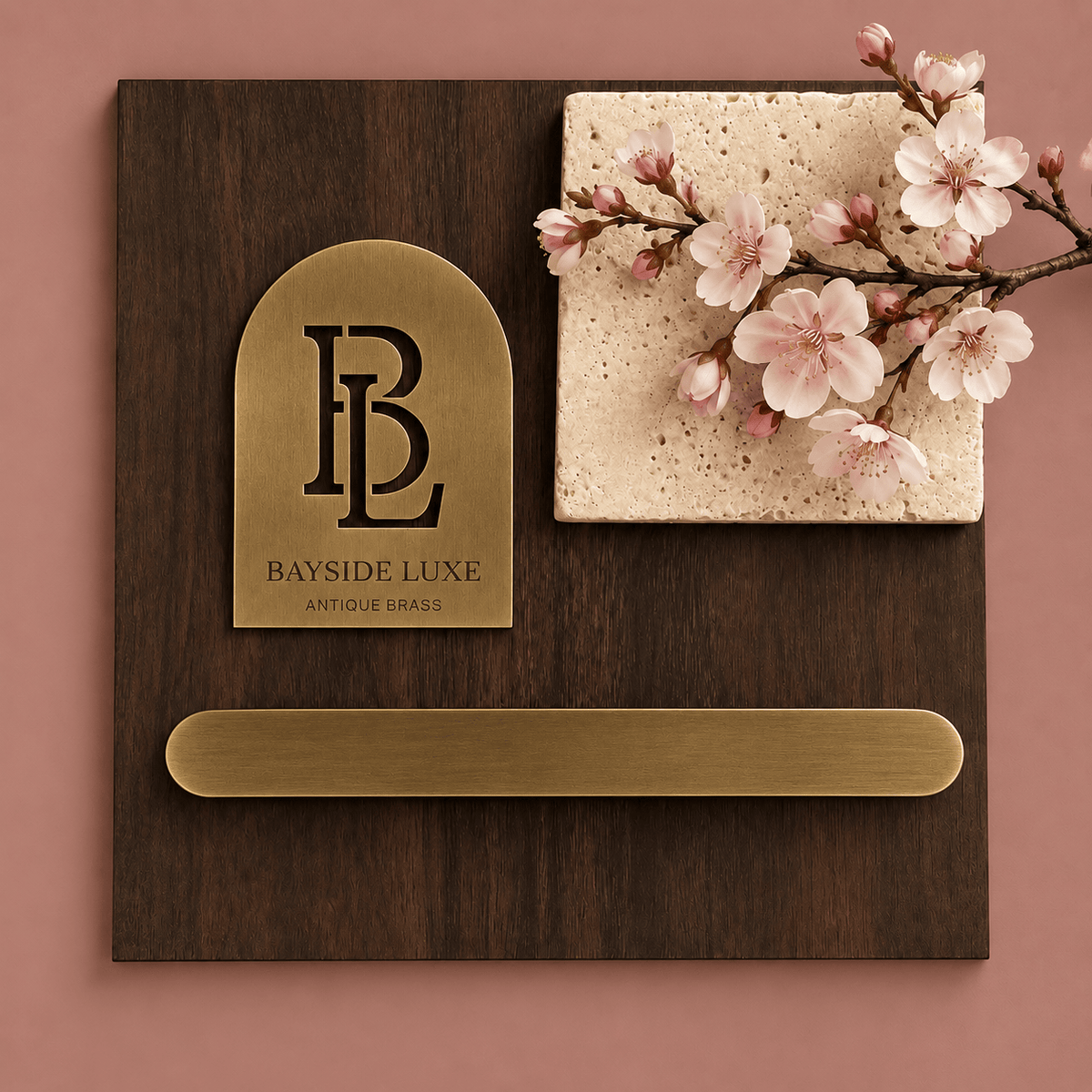 Cabinet Knobs & Handles Bayside Luxe Blairgowrie Solid Antique Brass Cabinetry Handles