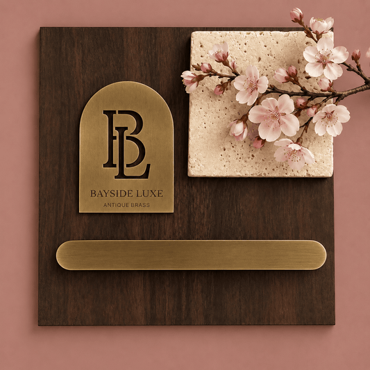 Cabinet Knobs & Handles Bayside Luxe Blairgowrie Solid Antique Brass Cabinetry Handles