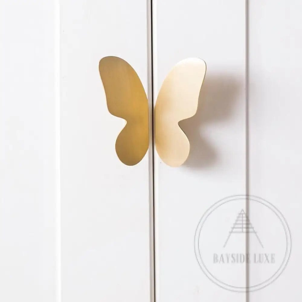 Cabinet Knobs & Handles Bayside Luxe - Butterfly Brass Cabinetry Pull